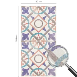 Wallfluent Film décoratif pour vitre 50x100 cm de protection d'intimité Mosaïques Colorées 1 rol.- Film Occultant Pour Vitrage