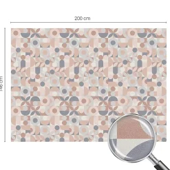 Wallfluent Film décoratif pour vitre 200x146 cm de protection d'intimité Mosaïque Abstraite 1 rol.- Film Occultant Pour Vitrage
