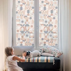 Wallfluent Film décoratif pour vitre 200x146 cm de protection d'intimité Mosaïque Abstraite 1 rol.- Film Occultant Pour Vitrage