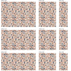 Wallfluent Film décoratif pour vitre 200x146 cm de protection d'intimité Mosaïque Abstraite 1 rol.- Film Occultant Pour Vitrage