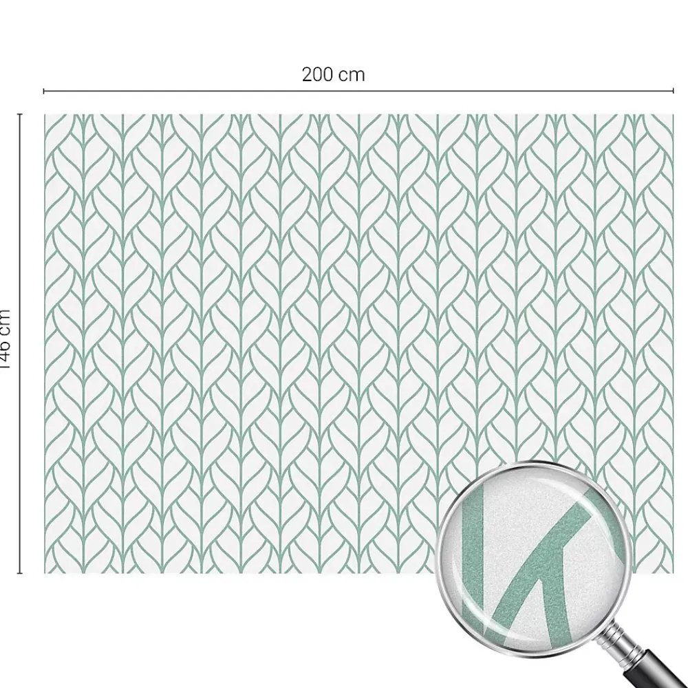 Wallfluent Film Occultant Pour Vitrage<Film décoratif pour vitre 200x146 cm Protège efficacement l'intimité Symétrie Des Plantes 1 rol.