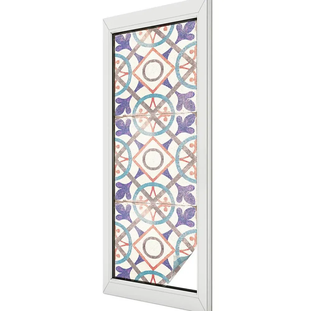 Wallfluent Film décoratif pour vitre 50x146 cm de protection d'intimité Mosaïques Colorées 1 rol.- Film Occultant Pour Vitrage
