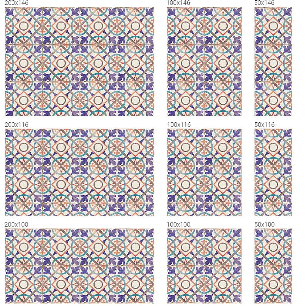 Wallfluent Film décoratif pour vitre 50x146 cm de protection d'intimité Mosaïques Colorées 1 rol.- Film Occultant Pour Vitrage