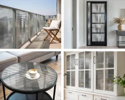 Wallfluent Film décoratif pour vitre 200x146 cm décoratif vitrail Grille Graphique 1 rol.- Film Occultant Pour Vitrage