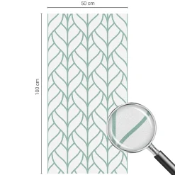 Wallfluent Film décoratif pour vitre 50x100 cm Protège efficacement l'intimité Symétrie Des Plantes 1 rol.- Film Occultant Pour Vitrage