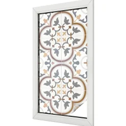 Wallfluent Film Ddépoli Autoadhésif 50x100 cm d'Intimité pour Fenêtre Rayures Ornements Carrelés 1 rol.- Film Occultant Pour Vitrage