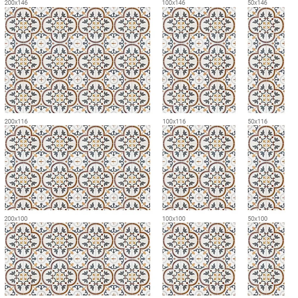 Wallfluent Film Ddépoli Autoadhésif 50x100 cm d'Intimité pour Fenêtre Rayures Ornements Carrelés 1 rol.- Film Occultant Pour Vitrage