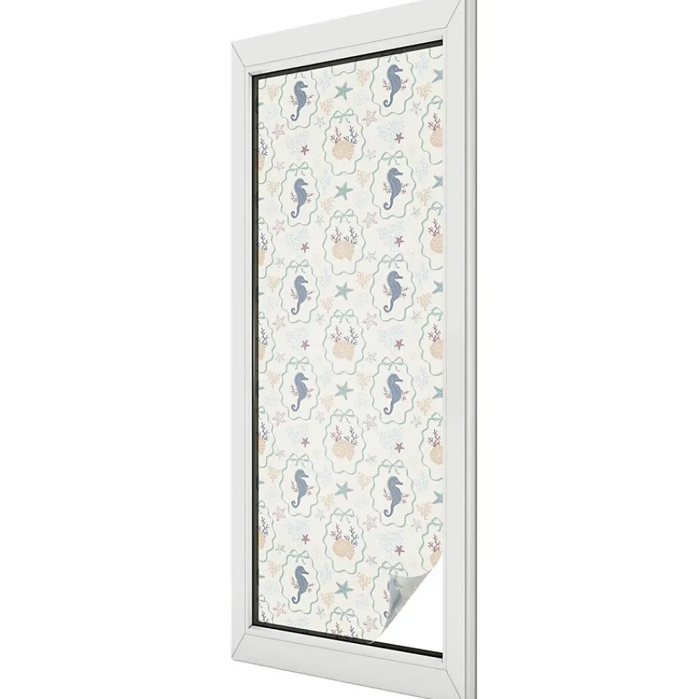 Wallfluent Film Ddépoli Autoadhésif 50x146 cm Protège efficacement l'intimité Hippocampes 1 rol.- Film Occultant Pour Vitrage