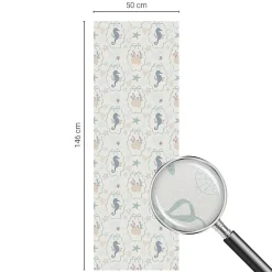 Wallfluent Film Ddépoli Autoadhésif 50x146 cm Protège efficacement l'intimité Hippocampes 1 rol.- Film Occultant Pour Vitrage