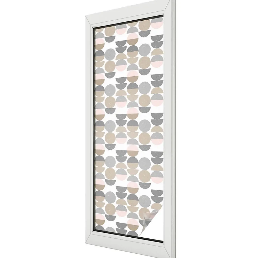 Wallfluent Film Ddépoli Autoadhésif 50x146 cm d'Intimité pour Fenêtre Rayures Motifs Géométriques 1 rol.- Film Occultant Pour Vitrage