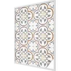 Wallfluent Film Ddépoli Autoadhésif 100x146 cm d'Intimité pour Fenêtre Rayures Ornements Carrelés 1 rol.- Film Occultant Pour Vitrage