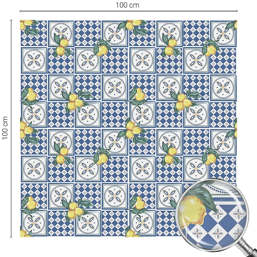 Wallfluent Film Ddépoli Autoadhésif 100x100 cm de protection d'intimité Motif Citron 1 rol.- Film Occultant Pour Vitrage