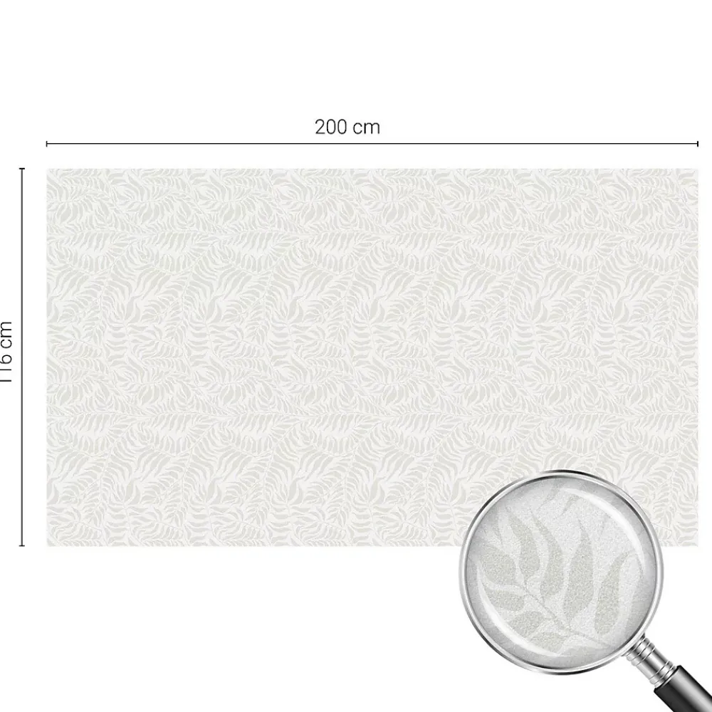 Wallfluent Film Ddépoli Autoadhésif 200x116 cm de protection d'intimité Élégance Feuillue 1 rol.- Film Occultant Pour Vitrage