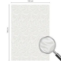 Wallfluent Film Ddépoli Autoadhésif 100x146 cm de protection d'intimité Élégance Feuillue 1 rol.- Film Occultant Pour Vitrage