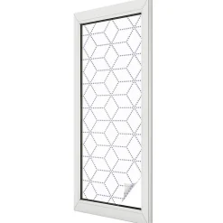Wallfluent Film dépoli blanc adhésif 50x146 cm d'Intimité pour Fenêtre Rayures Losanges Violets 1 rol.- Film Occultant Pour Vitrage