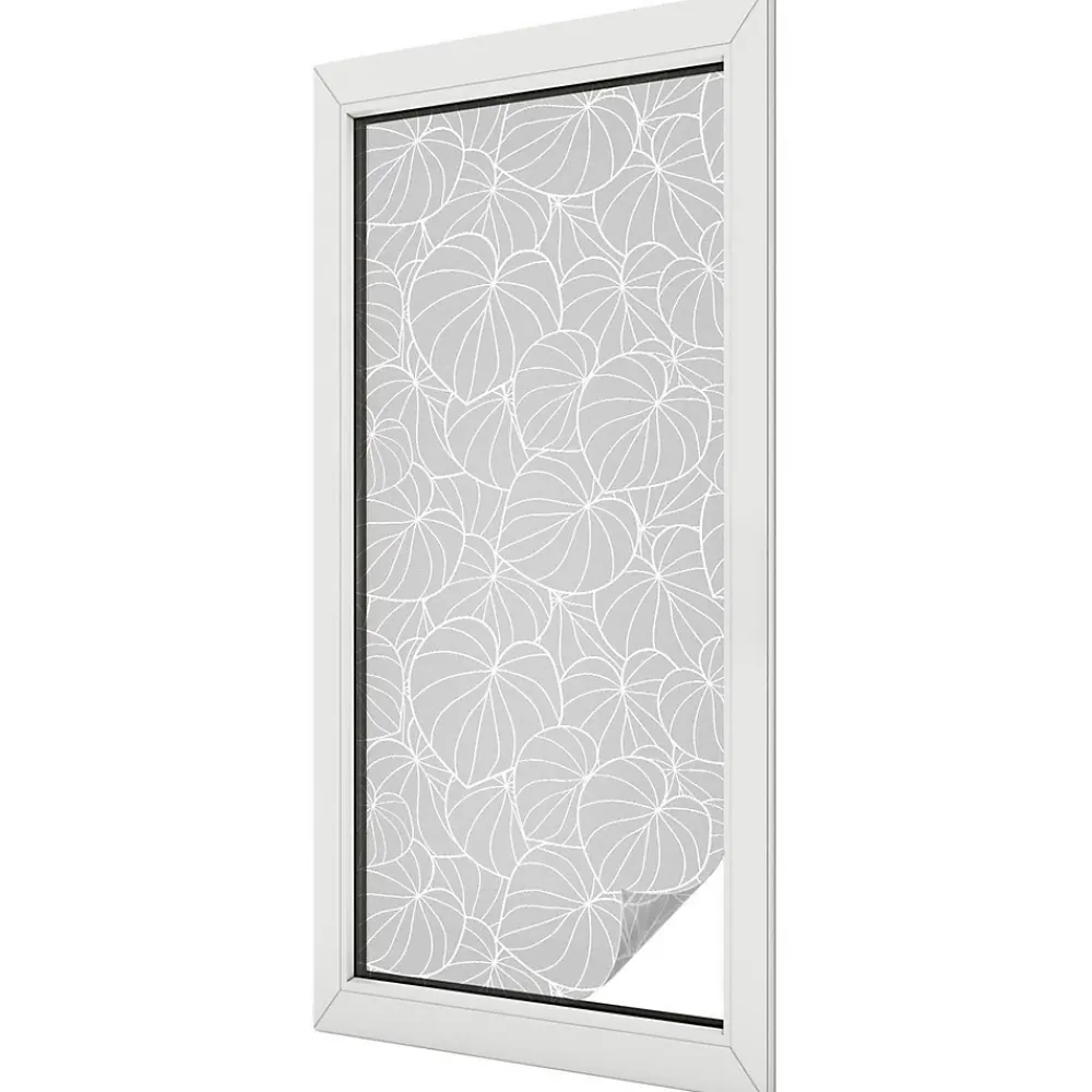 Wallfluent Film Occultant Pour Vitrage<Film dépoli blanc adhésif 50x116 cm décoratif vitrail Élégance Feuillue 1 rol.