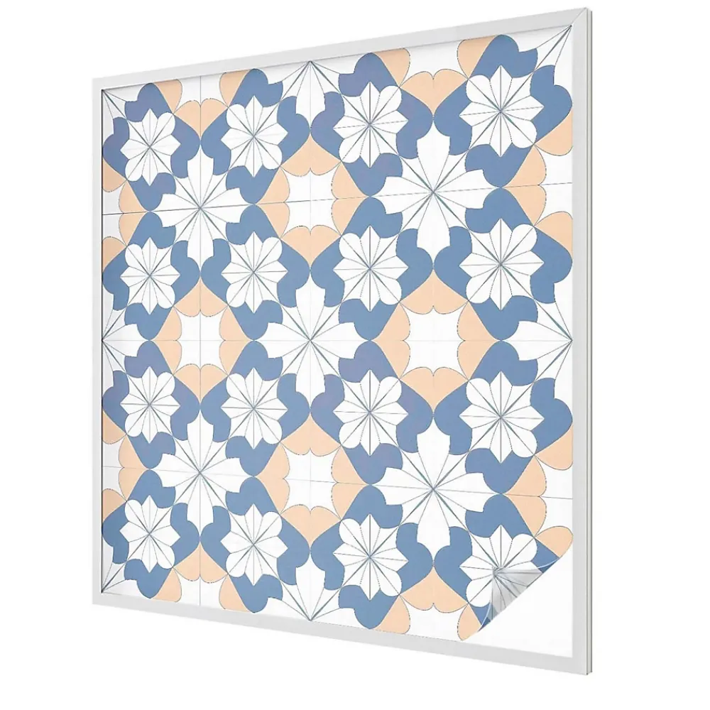Wallfluent Film Occultant Pour Vitrage<Film dépoli blanc adhésif 100x100 cm Protège efficacement l'intimité Motifs Symétriques 1 rol.