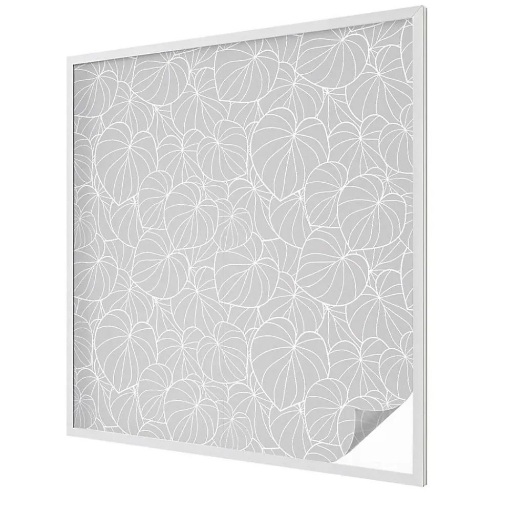 Wallfluent Film dépoli blanc adhésif 100x100 cm décoratif vitrail Élégance Feuillue 1 rol.- Film Occultant Pour Vitrage