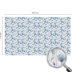 Wallfluent Film Occultant Pour Vitrage<Film dépoli blanc adhésif 200x116 cm décoratif vitrail Fleurs À L'aquarelle 1 rol.