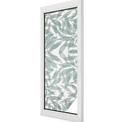 Wallfluent Film dépoli blanc adhésif 50x146 cm de protection d'intimité Feuilles Vertes 1 rol.- Film Occultant Pour Vitrage
