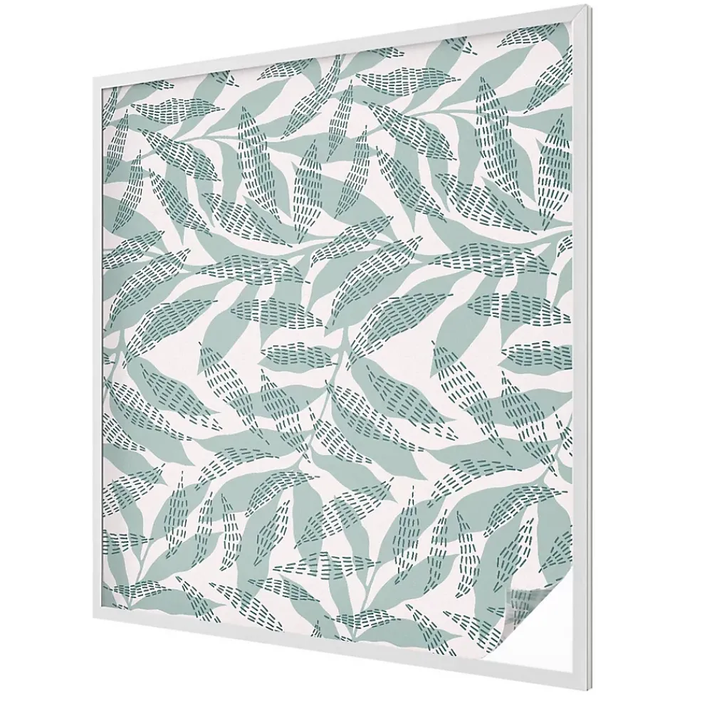 Wallfluent Film dépoli blanc adhésif 100x116 cm de protection d'intimité Feuilles Vertes 1 rol.- Film Occultant Pour Vitrage