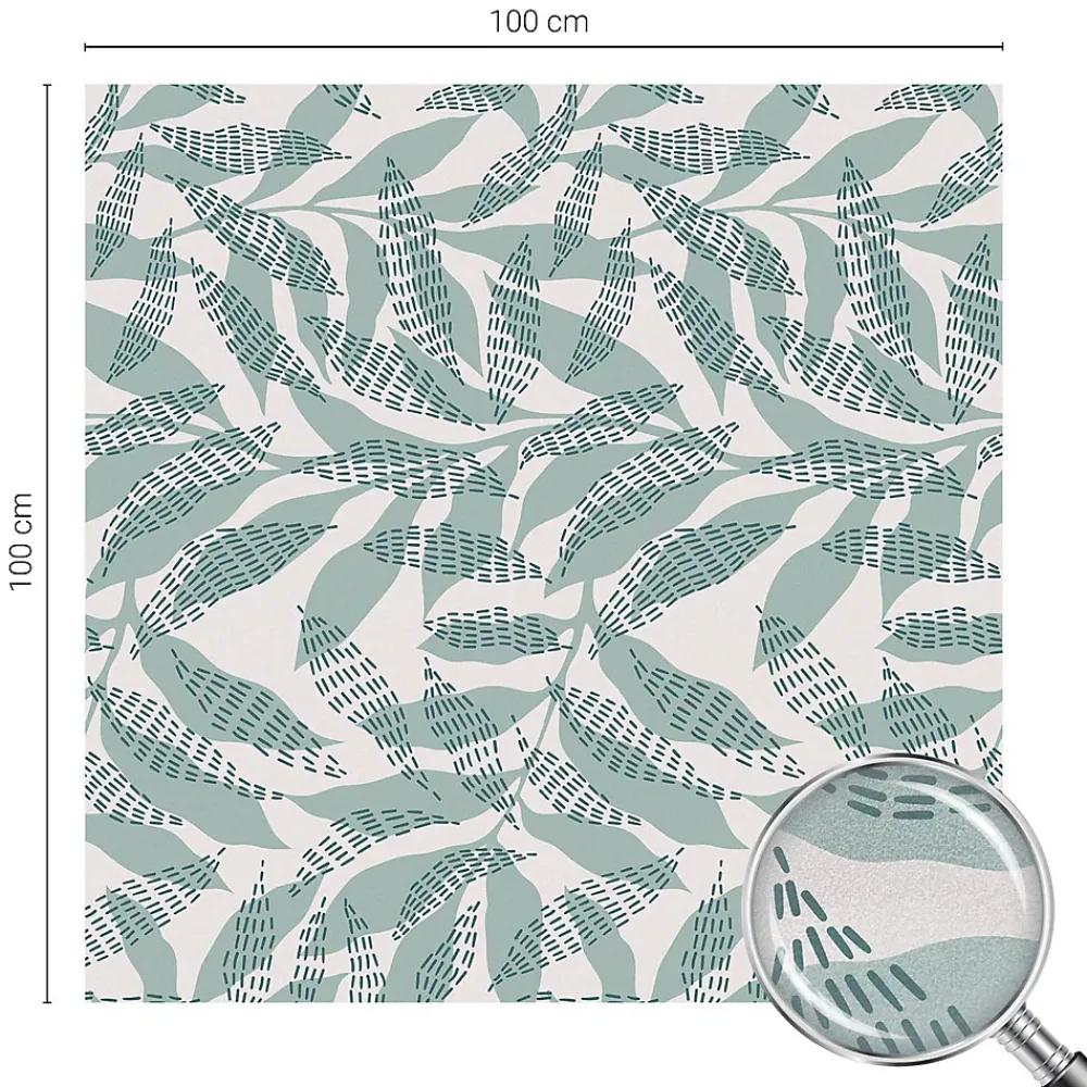 Wallfluent Film Occultant Pour Vitrage<Film dépoli blanc adhésif 100x100 cm de protection d'intimité Feuilles Vertes 1 rol.