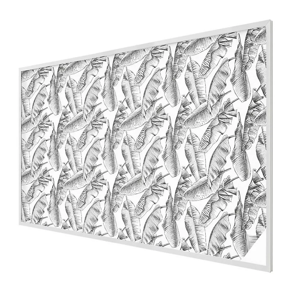 Wallfluent Film dépoli blanc adhésif 200x146 cm Protège efficacement l'intimité Feuilles Tropicales 1 rol.- Film Occultant Pour Vitrage