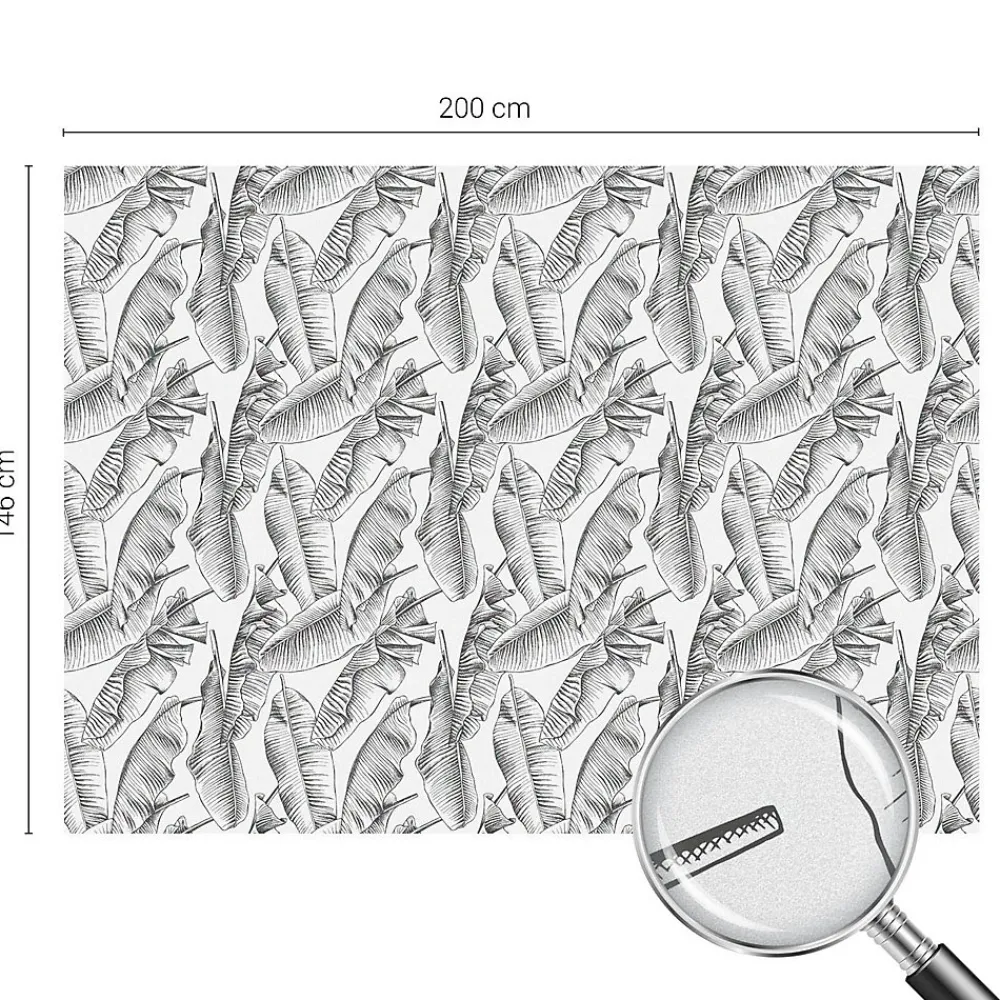 Wallfluent Film dépoli blanc adhésif 200x146 cm Protège efficacement l'intimité Feuilles Tropicales 1 rol.- Film Occultant Pour Vitrage