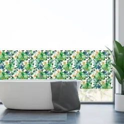 Ambiance Sticker Film Occultant Pour Vitrage<Film Fenêtre Anti Regard Occultant - ORCHIDÉE VERTE XL - Stickers pour Vitres & Porte de Douche - 40X200cm