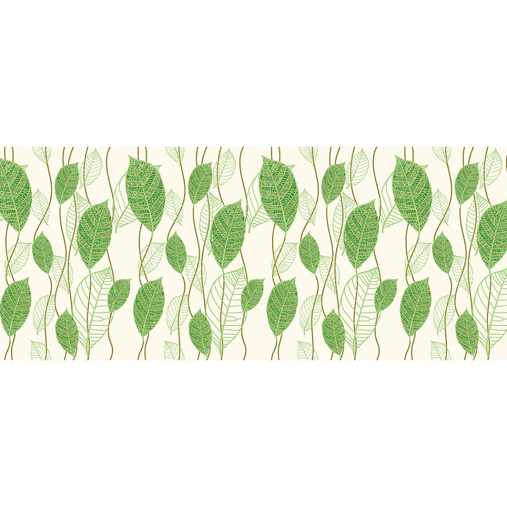 Ambiance Sticker Film Occultant Pour Vitrage<Film Fenêtre Anti Regard Occultant - FEUILLES VERTES - Stickers pour Vitres & Porte de Douche - 40x100cm