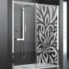 Ambiance Sticker Film Occultant Pour Vitrage<Film Fenêtre Anti Regard Occultant - FLEUR DESIGN - Stickers Autocollant Brise-Vue pour Vitre & Porte de Douche - 150X55cm