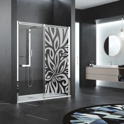 Ambiance Sticker Film Occultant Pour Vitrage<Film Fenêtre Anti Regard Occultant - FLEUR DESIGN - Stickers Autocollant Brise-Vue pour Vitre & Porte de Douche - 150X55cm