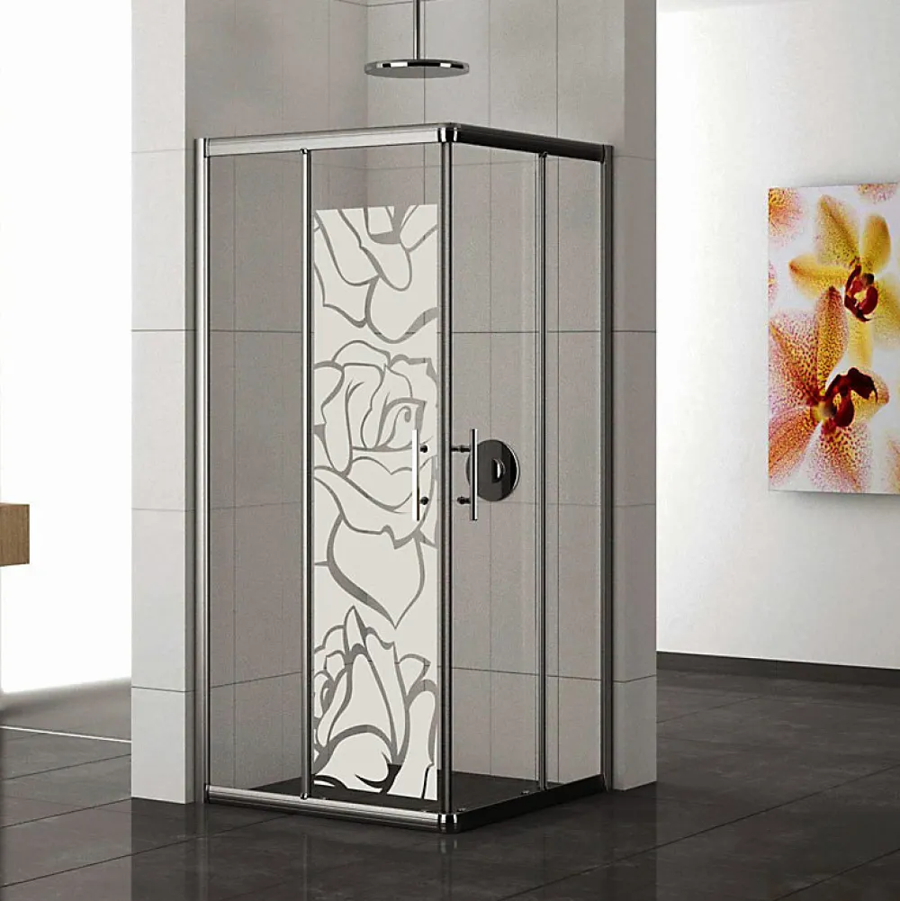 Ambiance Sticker Film Occultant Pour Vitrage<Film Fenêtre Anti Regard Occultant - ROSES - Stickers Autocollant Brise-Vue pour Vitre & Porte de Douche - 120x35cm
