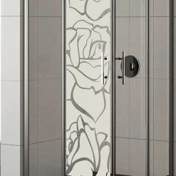 Ambiance Sticker Film Occultant Pour Vitrage<Film Fenêtre Anti Regard Occultant - ROSES - Stickers Autocollant Brise-Vue pour Vitre & Porte de Douche - 120x35cm