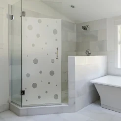 Ambiance Sticker Film Fenêtre Anti Regard Occultant - PETITES BULLES - Stickers Autocollant Brise-Vue pour Vitre & Porte de Douche - 205x105cm- Film Occultant Pour Vitrage