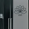 Ambiance Sticker Film Occultant Pour Vitrage<Film Fenêtre Anti Regard Occultant - ZEN FLEUR DE LOTUS - Stickers Autocollant Brise-Vue pour Vitre & Porte de Douche - 185x55cm
