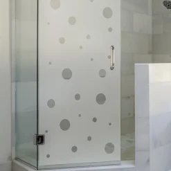 Ambiance Sticker Film Occultant Pour Vitrage<Film Fenêtre Anti Regard Occultant - PETITES BULLES - Stickers Autocollant Brise-Vue pour Vitre & Porte de Douche - 110x55cm