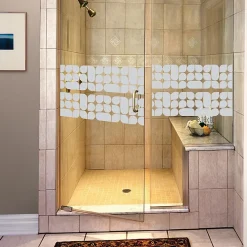 Ambiance Sticker Film Occultant Pour Vitrage<Film Fenêtre Anti Regard Occultant - DESIGN 1 - Stickers Autocollant Brise-Vue pour Vitre & Porte de Douche - 55x185cm