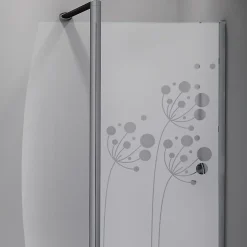 Ambiance Sticker Film Fenêtre Anti Regard Occultant - FLEURS ARTISTIQUES - Stickers Autocollant Brise-Vue pour Vitre & Porte de Douche - 95X35cm- Film Occultant Pour Vitrage