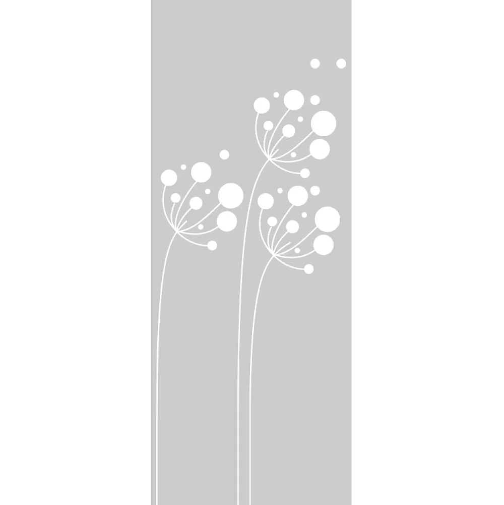 Ambiance Sticker Film Fenêtre Anti Regard Occultant - FLEURS ARTISTIQUES - Stickers Autocollant Brise-Vue pour Vitre & Porte de Douche - 95X35cm- Film Occultant Pour Vitrage