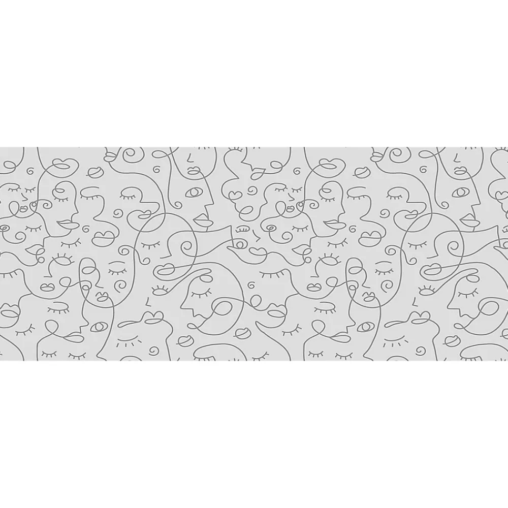 Ambiance Sticker Film Occultant Pour Vitrage<Film Fenêtre Anti Regard Occultant - VISAGES ABSTRAIT - Stickers pour Vitres & Porte de Douche - 40x100cm