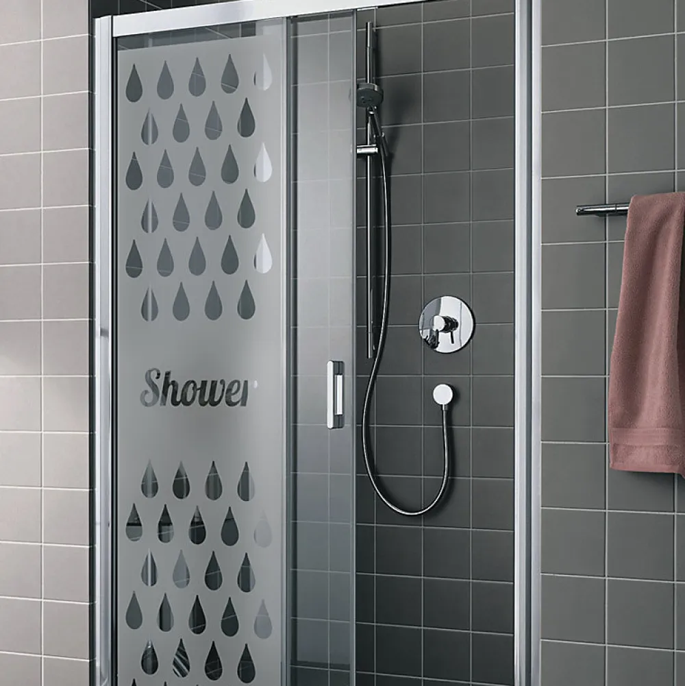 Ambiance Sticker Film Occultant Pour Vitrage<Film Fenêtre Anti Regard Occultant - SHOWER - Stickers Autocollant Brise-Vue pour Vitre & Porte de Douche - 185x55cm