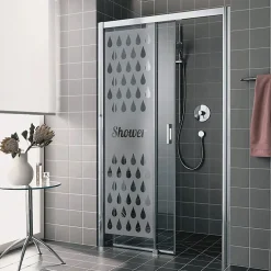 Ambiance Sticker Film Occultant Pour Vitrage<Film Fenêtre Anti Regard Occultant - SHOWER - Stickers Autocollant Brise-Vue pour Vitre & Porte de Douche - 185x55cm