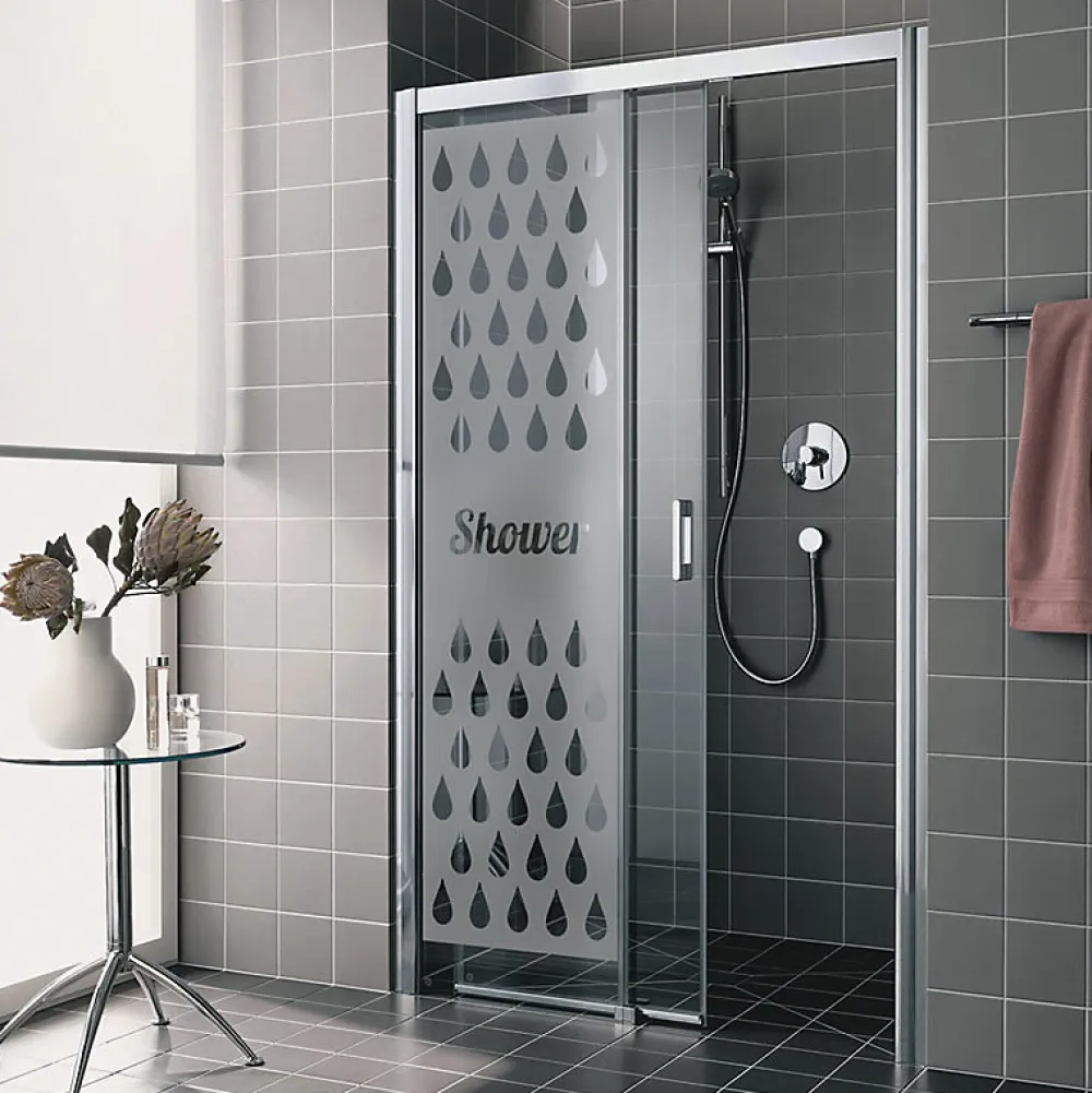 Ambiance Sticker Film Occultant Pour Vitrage<Film Fenêtre Anti Regard Occultant - SHOWER - Stickers Autocollant Brise-Vue pour Vitre & Porte de Douche - 185x55cm