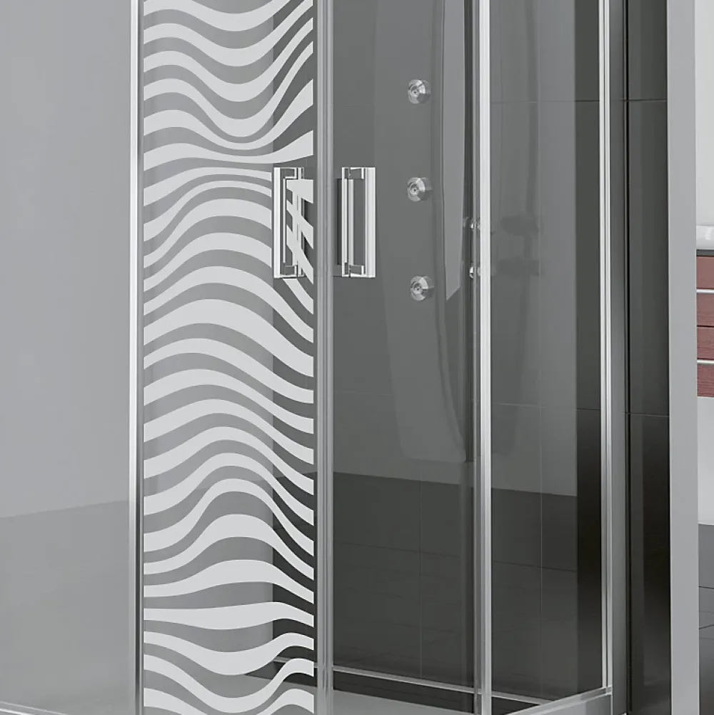 Ambiance Sticker Film Occultant Pour Vitrage<Film Fenêtre Anti Regard Occultant - ILLUSION OPTIQUE - Stickers Autocollant Brise-Vue pour Vitre & Porte de Douche - 55x185cm