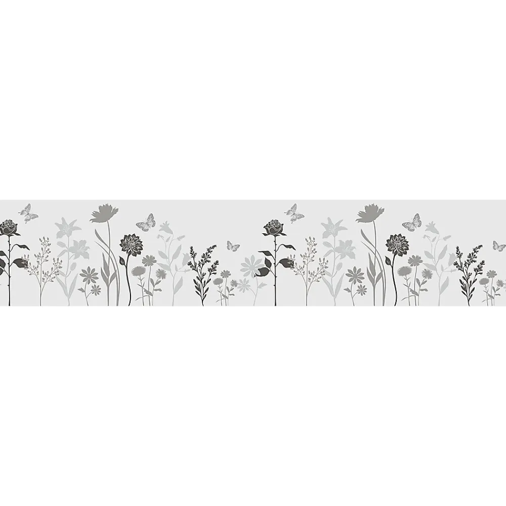 Ambiance Sticker Film Occultant Pour Vitrage<Film Fenêtre Anti Regard Occultant - FLEURS CHAMPÊTRE LONG - Stickers pour Vitres & Porte de Douche - 40X200cm