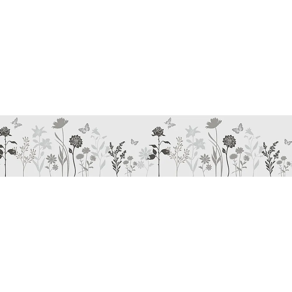 Ambiance Sticker Film Occultant Pour Vitrage<Film Fenêtre Anti Regard Occultant - FLEURS CHAMPÊTRE LONG - Stickers pour Vitres & Porte de Douche - 40X200cm