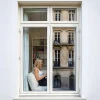 Film miroir sans tain repositionnable pour grand vitrage - alu clair - 120 cm x 1.5 m - en Rouleau - DIMEXACT- Film Occultant Pour Vitrage
