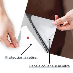Film miroir sans tain repositionnable pour grand vitrage - Bronze - 120 cm x 0.5 m - en Rouleau - DIMEXACT- Film Occultant Pour Vitrage