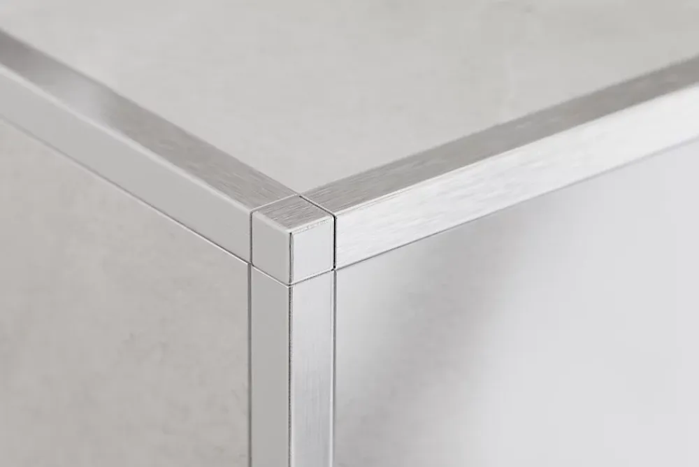 Ilcom Profilé Carrelage<Finition angulaire PQ en acier inoxydable pour profils ArgentSatiné - 12 mm x 12 mm